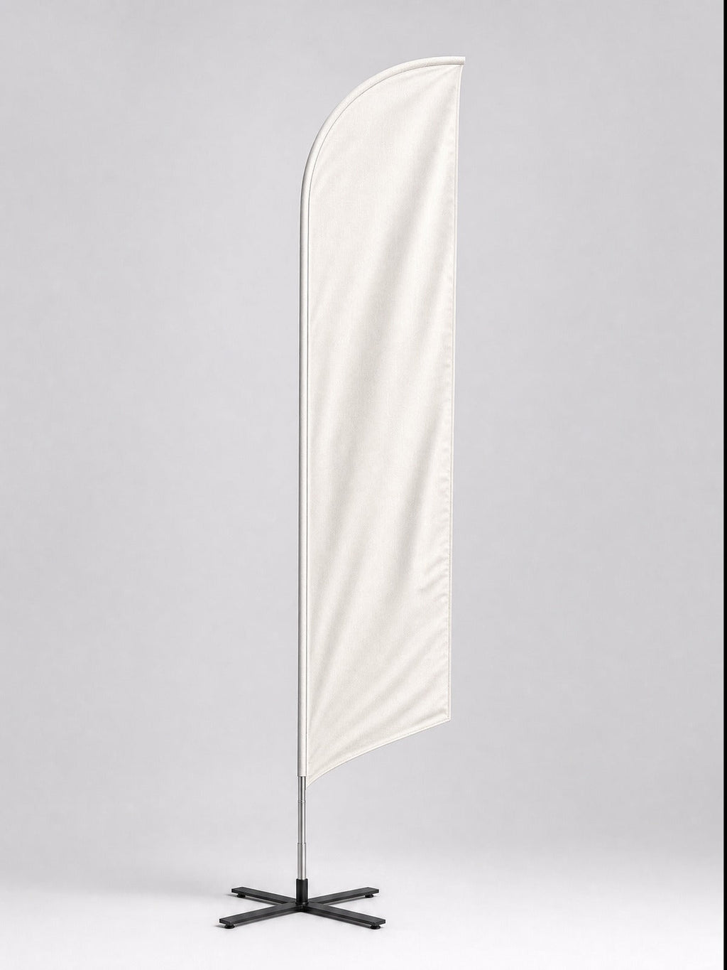 Beachflag veervorm, blanco doek