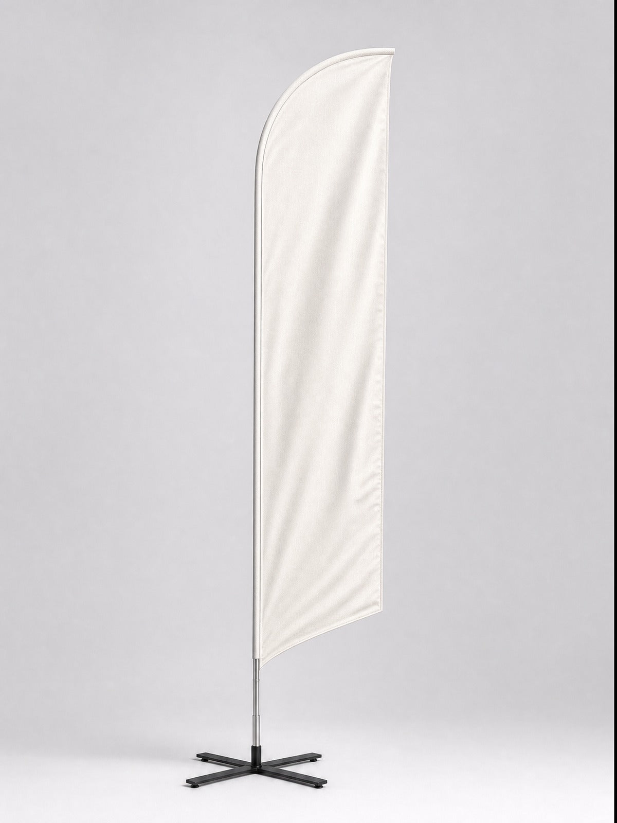 Beachflag veervorm, blanco doek