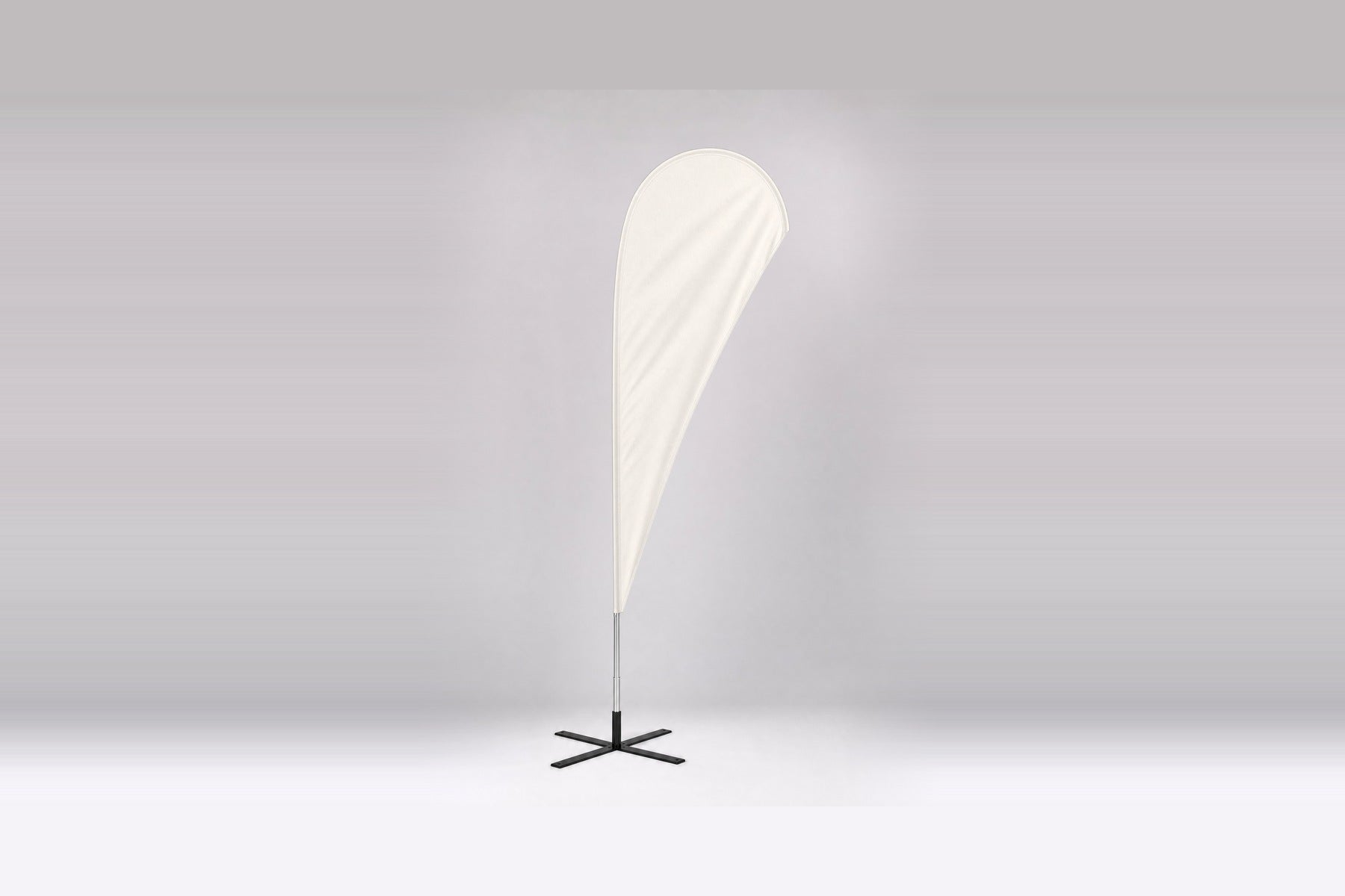 Drop-shaped beachflag, blank fabric