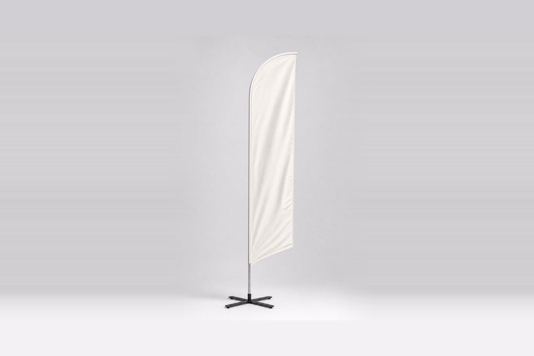 Feather-shaped beachflag, blank fabric